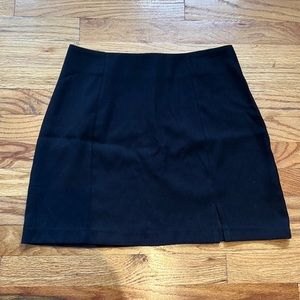 Black Shein mini skirt with thigh slit